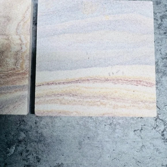 Food Network Gilded Stone Single Absorbent Stone Coaster (12 in total) - Picture 4 of 5